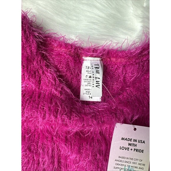 NWT Trn Lnv Los Angeles Pink Top Girls SIZE 14 - Picture 3 of 6